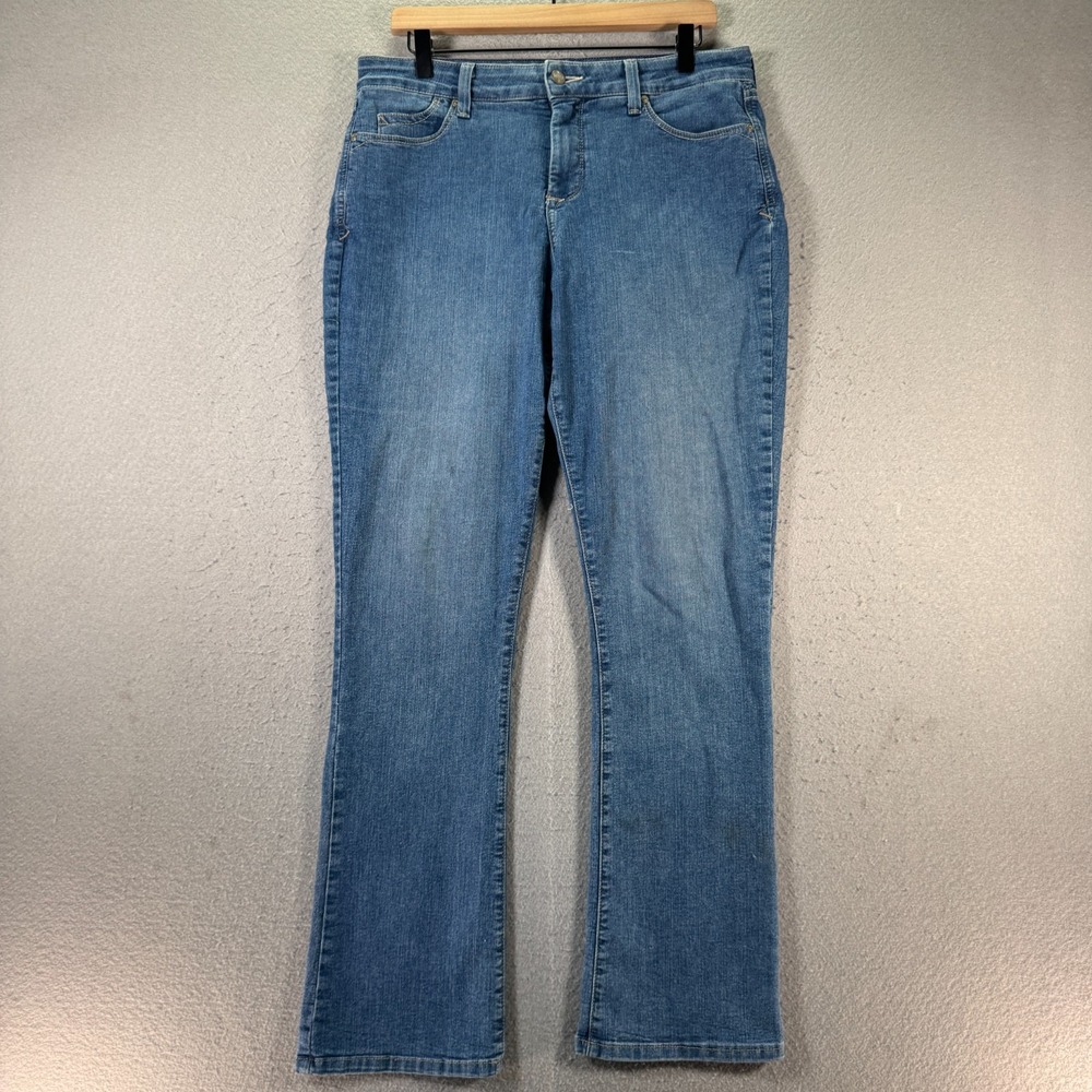 NYDJ Mini Boot Jean Womens 12 Blue‎ Lightwash Denim Lift Tuck Stretch Classic